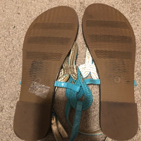 Turquoise sandals - Picture 2 of 4